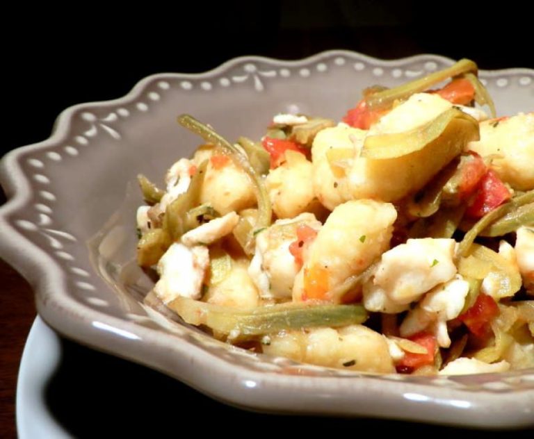 Gnocchetti, baccalà e ceci di Cicerale