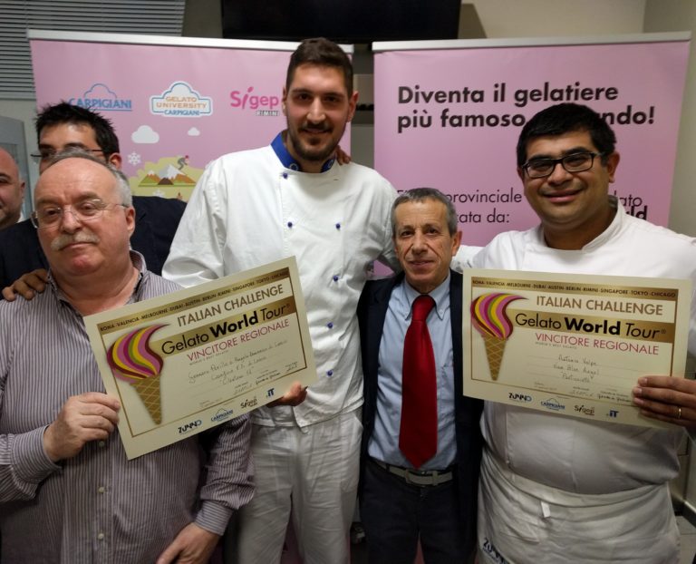 Il Cilentano 17 ed il Pasticciotto sono i gusti vincitori della tappa salernitana di Gelato World Tour Italian Challenge.