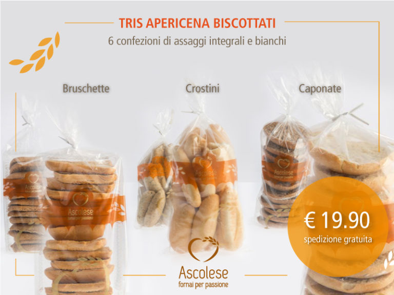 Panificio Ascolese super promozione di crostini, bruschette e caponate.