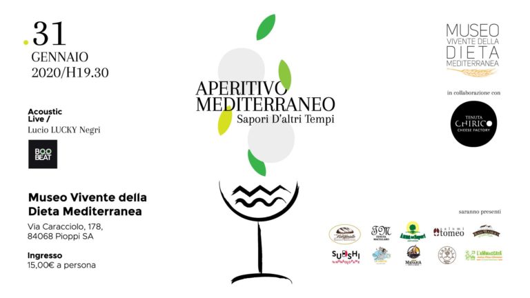 Al Museo di Pioppi l’Aperitivo Mediterraneo venerdì 31.