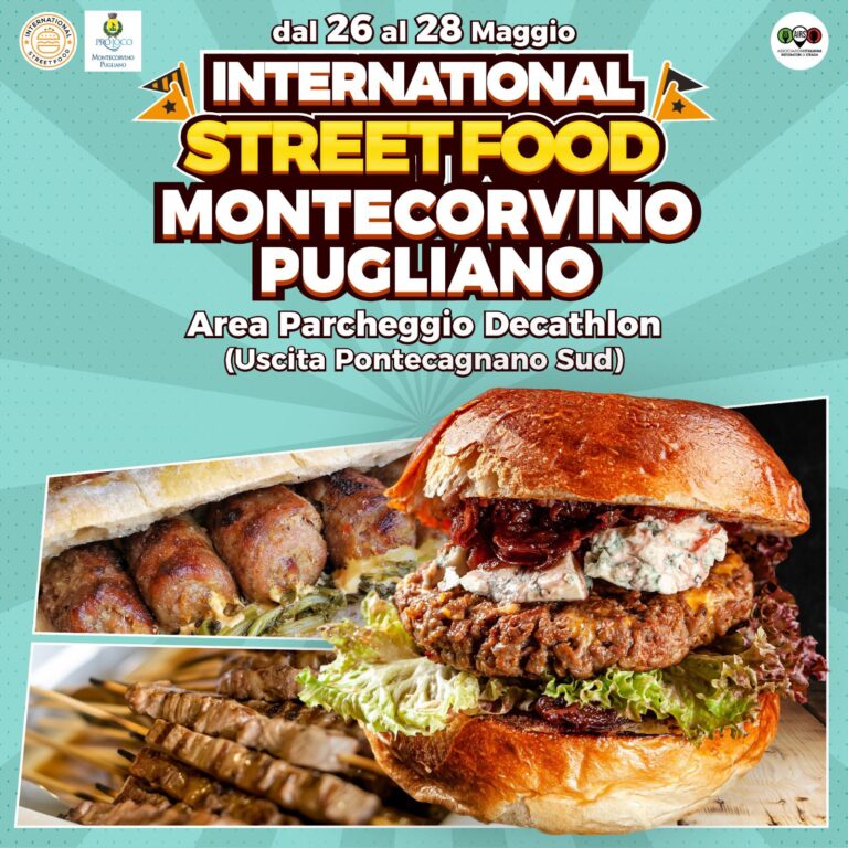 International Street Food Festival, tappa a Montecorvino Pugliano da venerdì 26 a domenica 28.