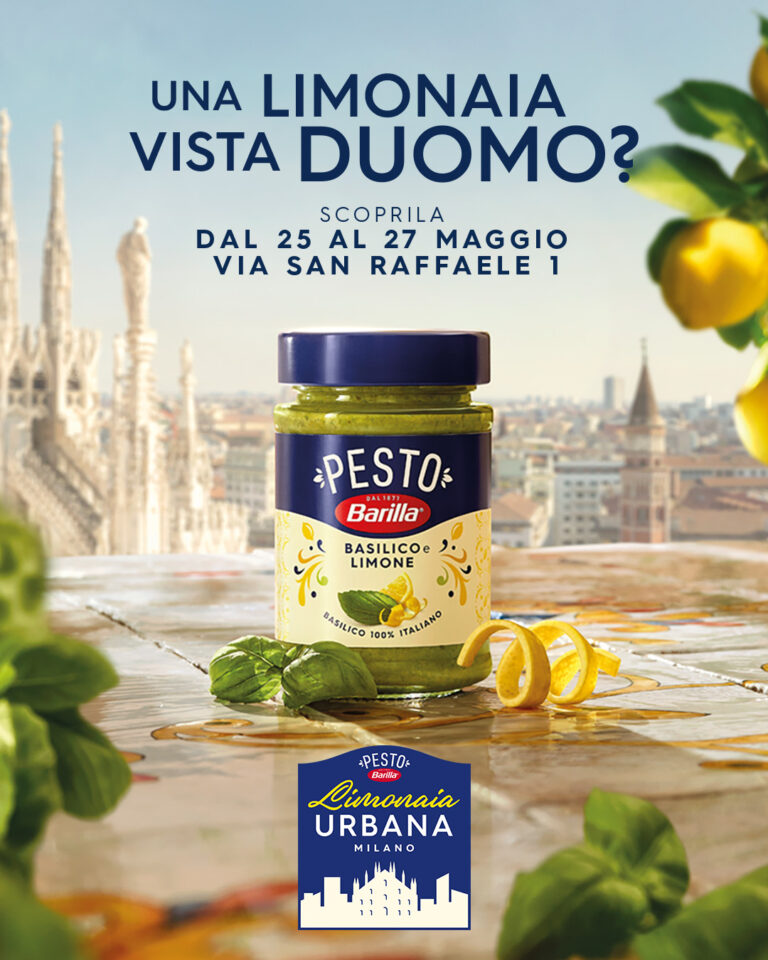 Nuovo Pesto Barilla Basilico e Limone sorprende Milano con Limonaia Urbana, un evento che racconta il gusto dell’estate italiana.