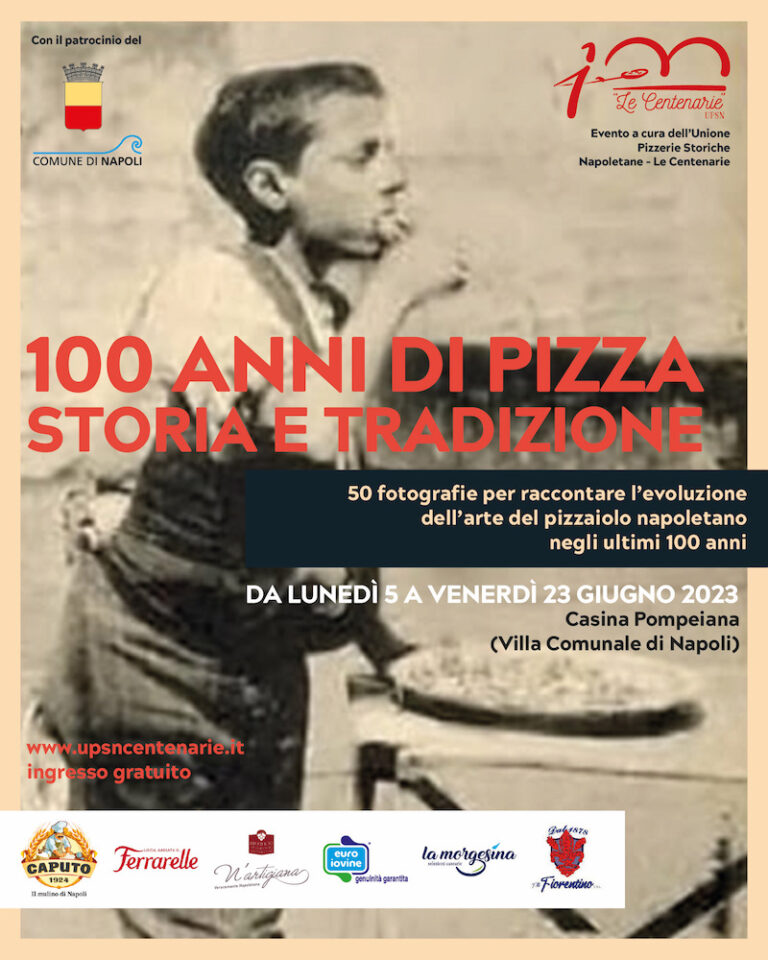 Dal 5 giugno al via la mostra “100 anni di Pizza: Storia e Tradizione” alla Casina Pompeiana della Villa Comunale.