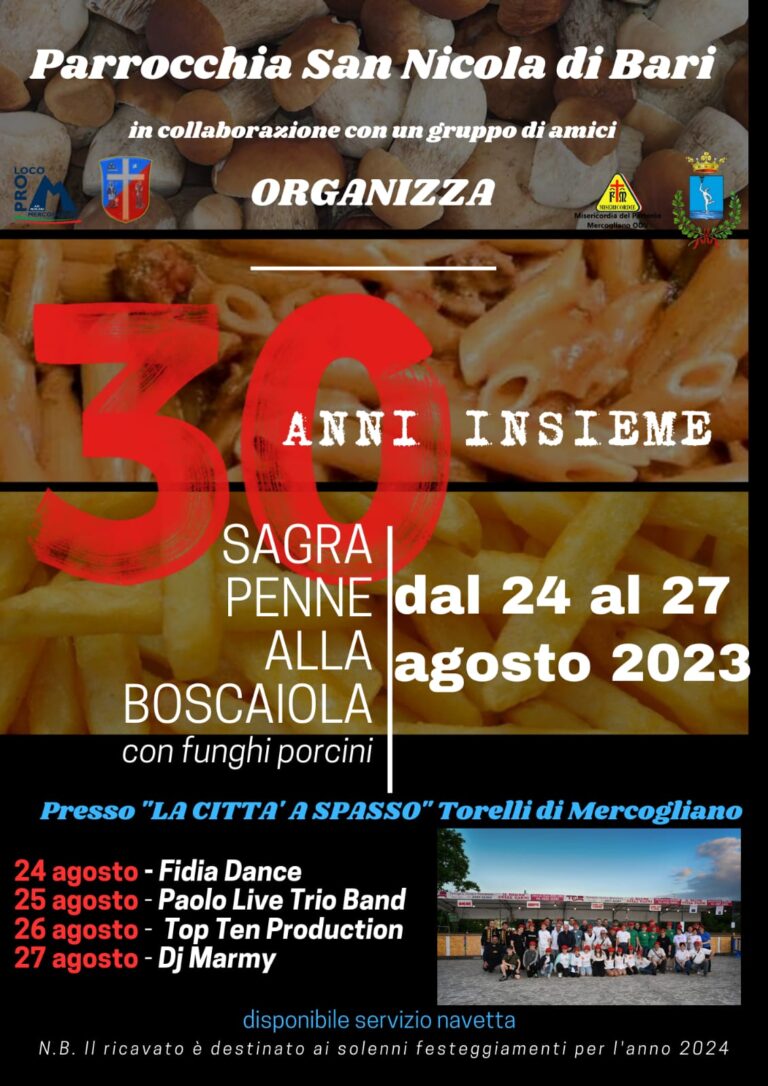 Mercogliano_30a Sagra delle Penne alla Boscaiola_24-27 agosto