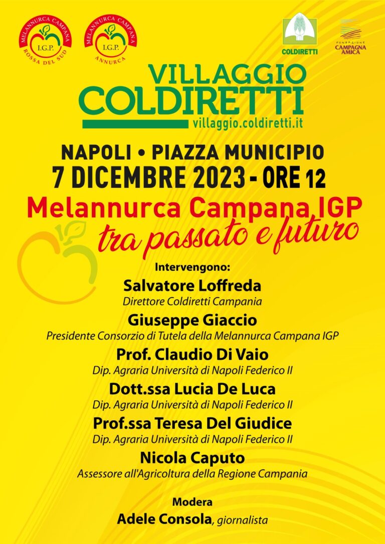 “Melannurca Campana IGP tra passato e futuro”, al Villaggio Coldiretti il 7 dicembre