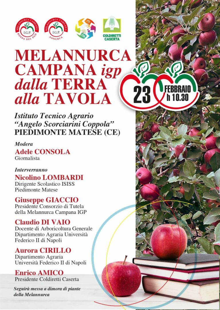 “Melannurca Campana IGP, dalla terra alla tavola”, il Consorzio di Tutela porta l’Università negli Istituti Agrari della Campania. Prima tappa il 23