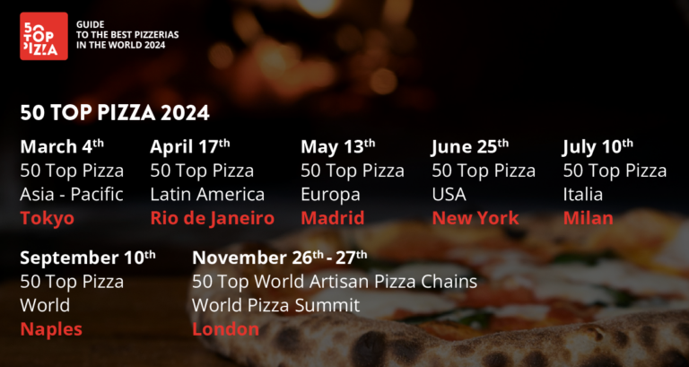 50 Top Pizza: Il Programma Completo del 2024 con due grandi novità