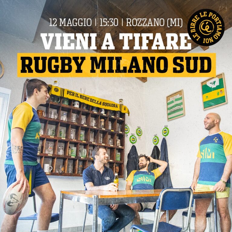 Per il bere della squadra, Ceres c’è, domenica 12 con il Rugby Milano Sud