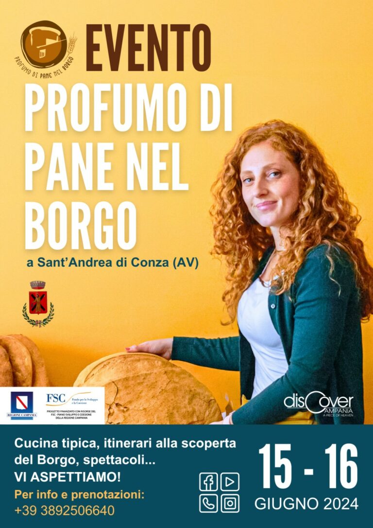 A metà giugno l’evento “Profumo di pane nel borgo” a Sant’Andrea di Conza