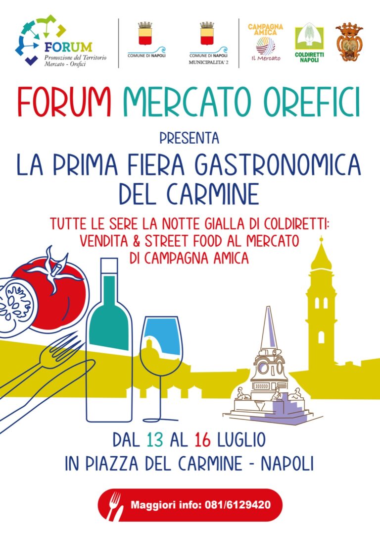 Tutto pronto per la Fiera Gastronomica del Carmine, taglio del nastro sabato 13